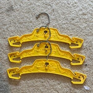 Yellow Translucent Plastic Hangers with Metal Hook
